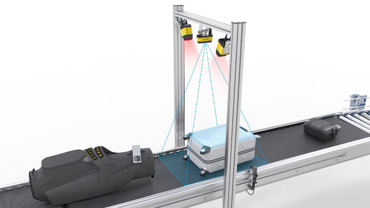 Cognex 3D-A1000 baggage conveyor